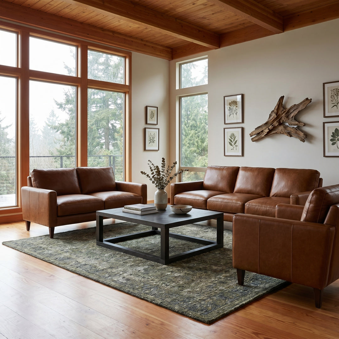 Tapps Leather Loveseat Living Room Softline