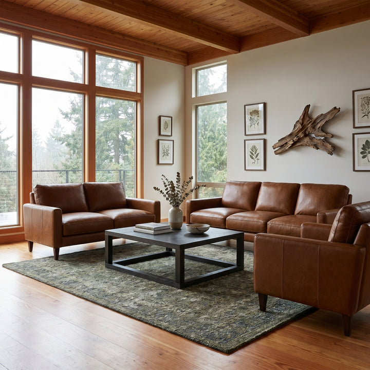 Tapps Leather Loveseat Living Room Softline