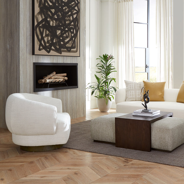 Nyles Swivel Chair Living Room Alder & Tweed   