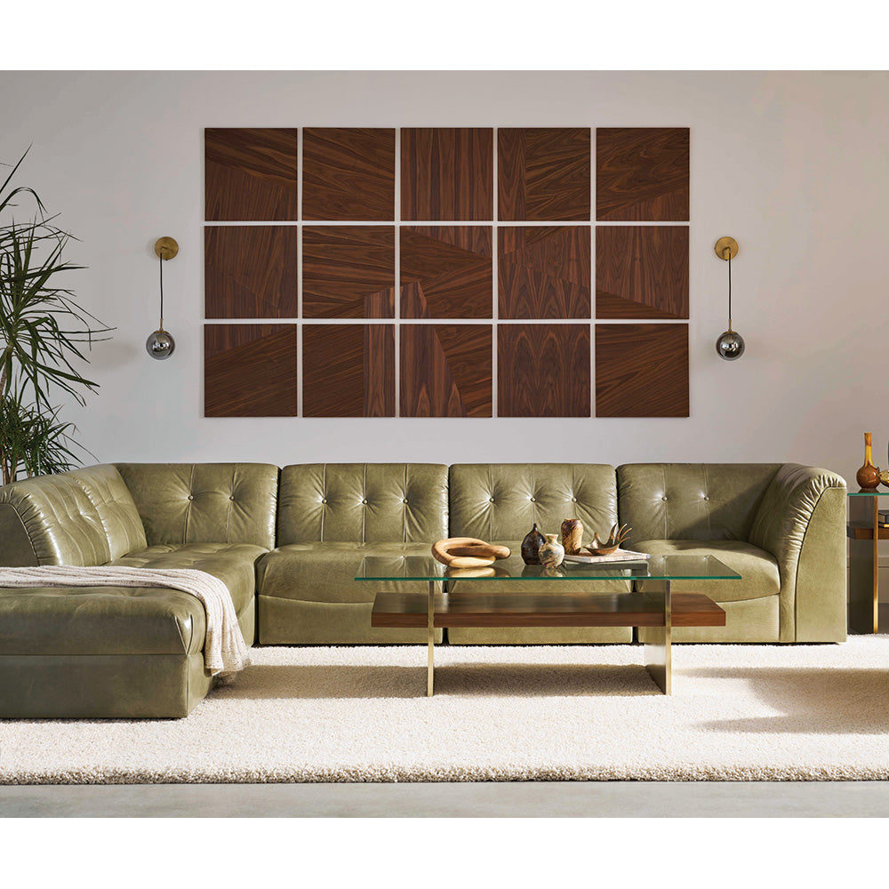 Fleetwood Leather Sectional Living Room Precedent   