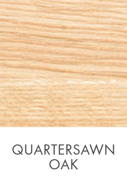 sample of quartersawn oak wood showing grain in a natural finish