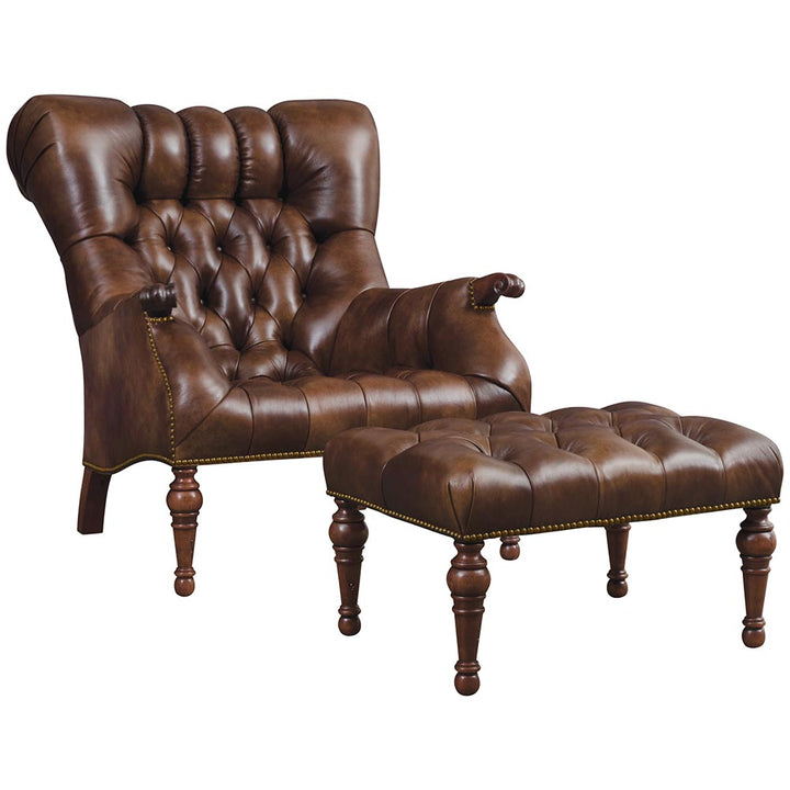 Leopold's Chair & Ottoman Living Room Stickley Rialto Pecan  