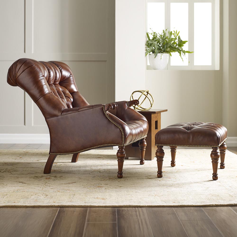 Leopold's Chair & Ottoman Living Room Stickley   