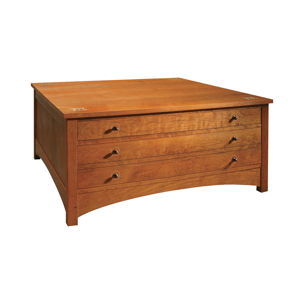 Harvey Ellis Square Storage Cocktail Table Living Room Stickley