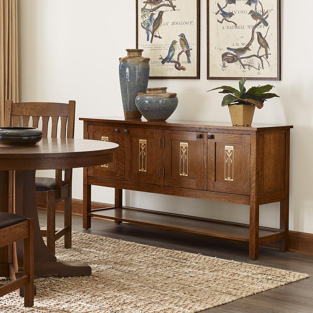 Meadowflower Four-Door Sideboard Dining Room Stickley   