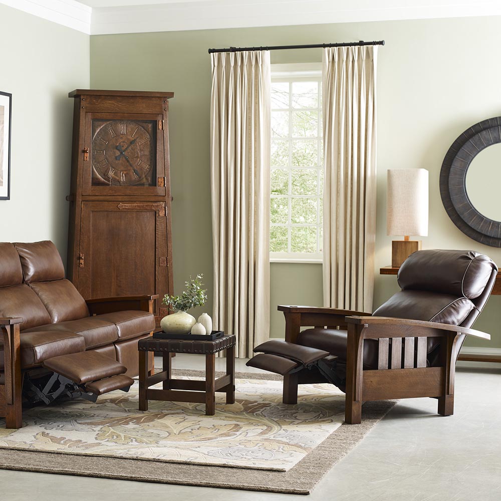 Bow Arm Morris Power Wall Recliner Living Room Stickley   