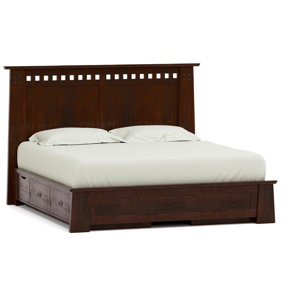 Highlands Platform Storage Bed Bedroom Stickley Queen Low 031 Centennial