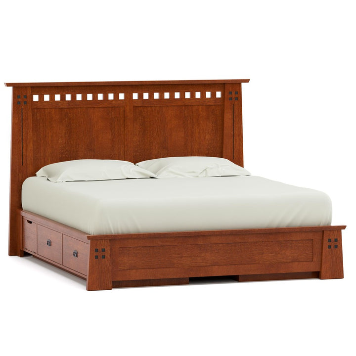 Highlands Platform Storage Bed Bedroom Stickley Queen Low 032 Onondaga