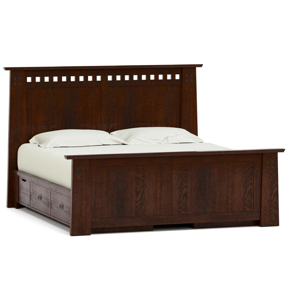 Highlands Platform Storage Bed Bedroom Stickley Queen Tall 031 Centennial