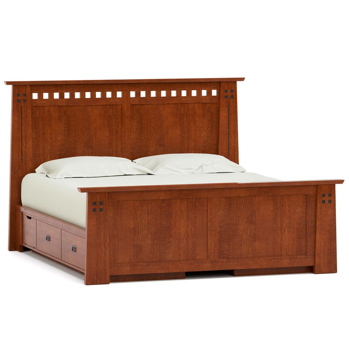 Highlands Platform Storage Bed Bedroom Stickley Queen Tall 032 Onondaga