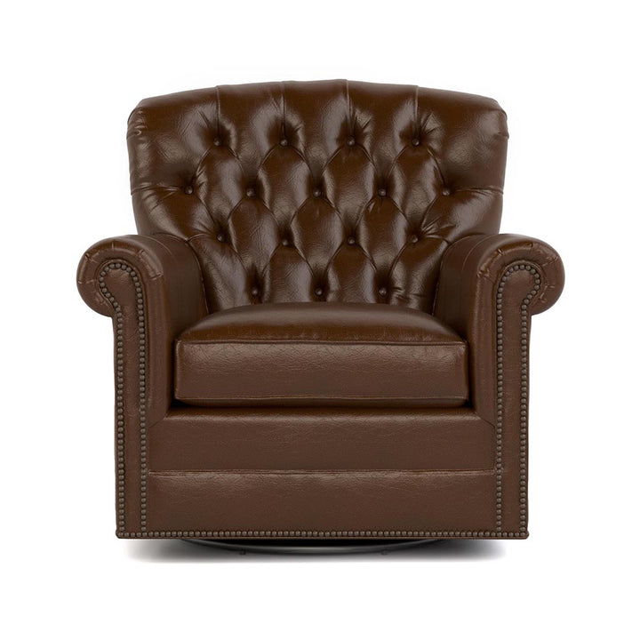 Wharton Tufted Swivel Chair Living Room Stickley   