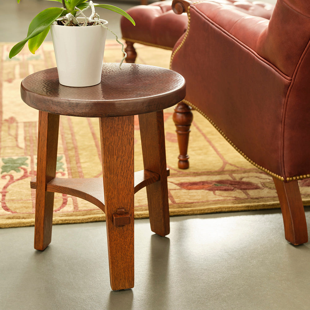 Little Treasures Copper-Top Tabouret Living Room Stickley   