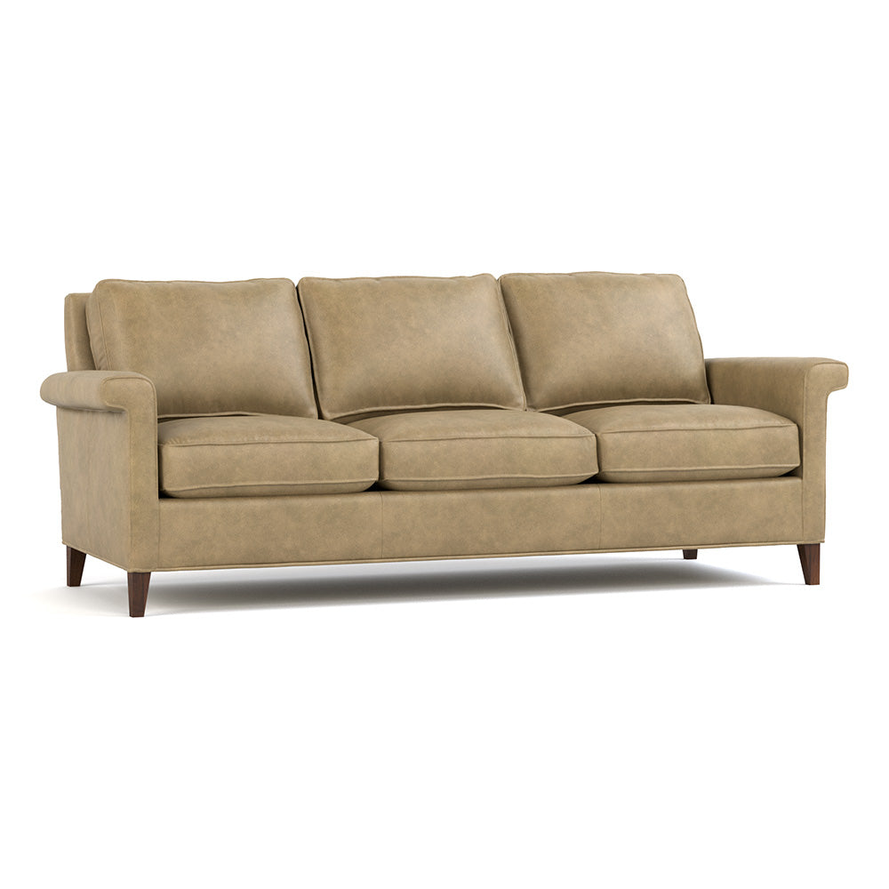 Origins Belleville Leather Sofa Living Room Stickley Alameda Ecru  