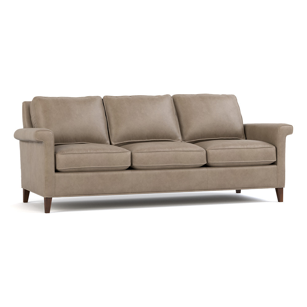 Origins Belleville Leather Sofa Living Room Stickley Alameda Fumo  