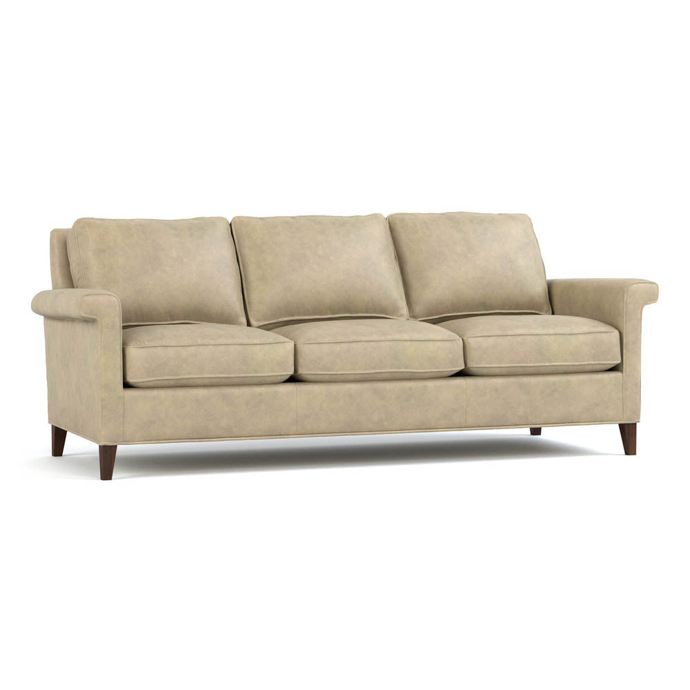 Origins Belleville Leather Sofa Living Room Stickley Alameda Stonewash  