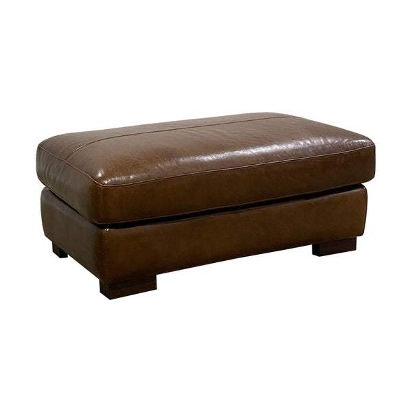 Union Rectangle Leather Ottoman