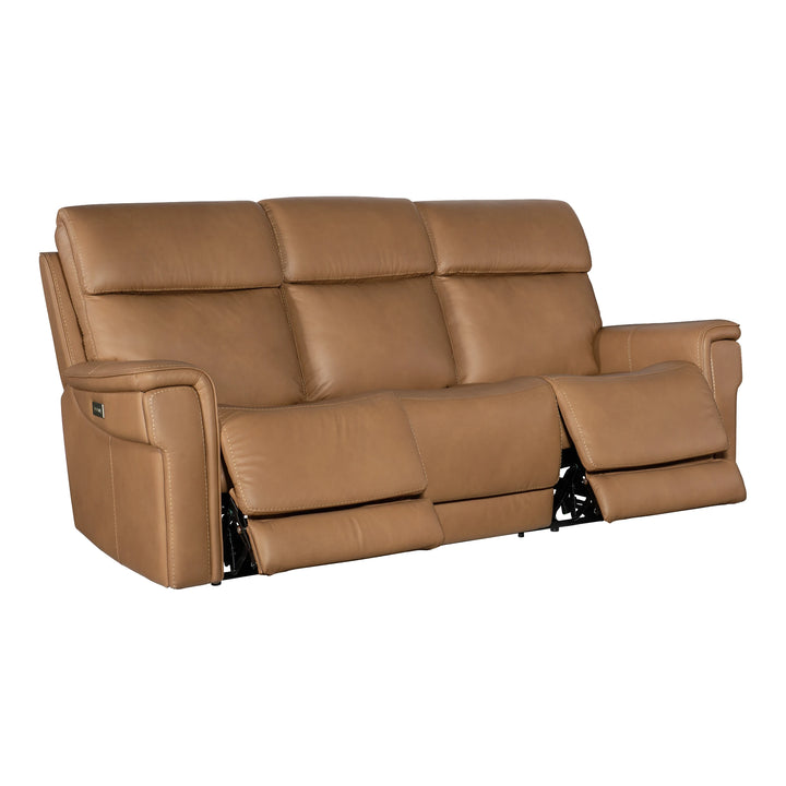Lyra Zero Gravity Power Sofa Living Room Hooker Furniture Sahara Sandalwood