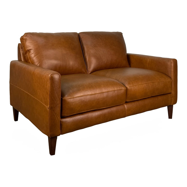 Tapps Leather Loveseat Living Room Softline Leon Tabacco