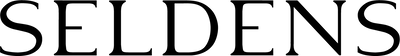seldens text logo, name in black on transparent background