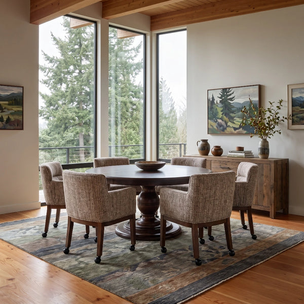 Walker Dining Arm Chair with Casters