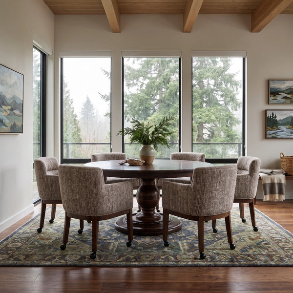 Walker Dining Arm Chair with Casters