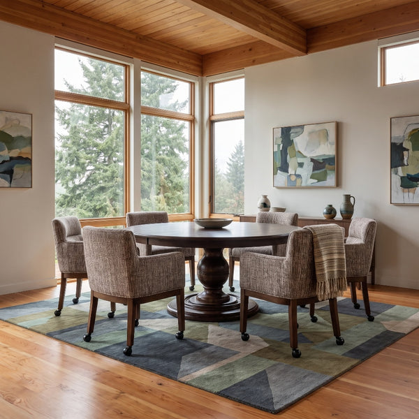Walker Dining Arm Chair with Casters