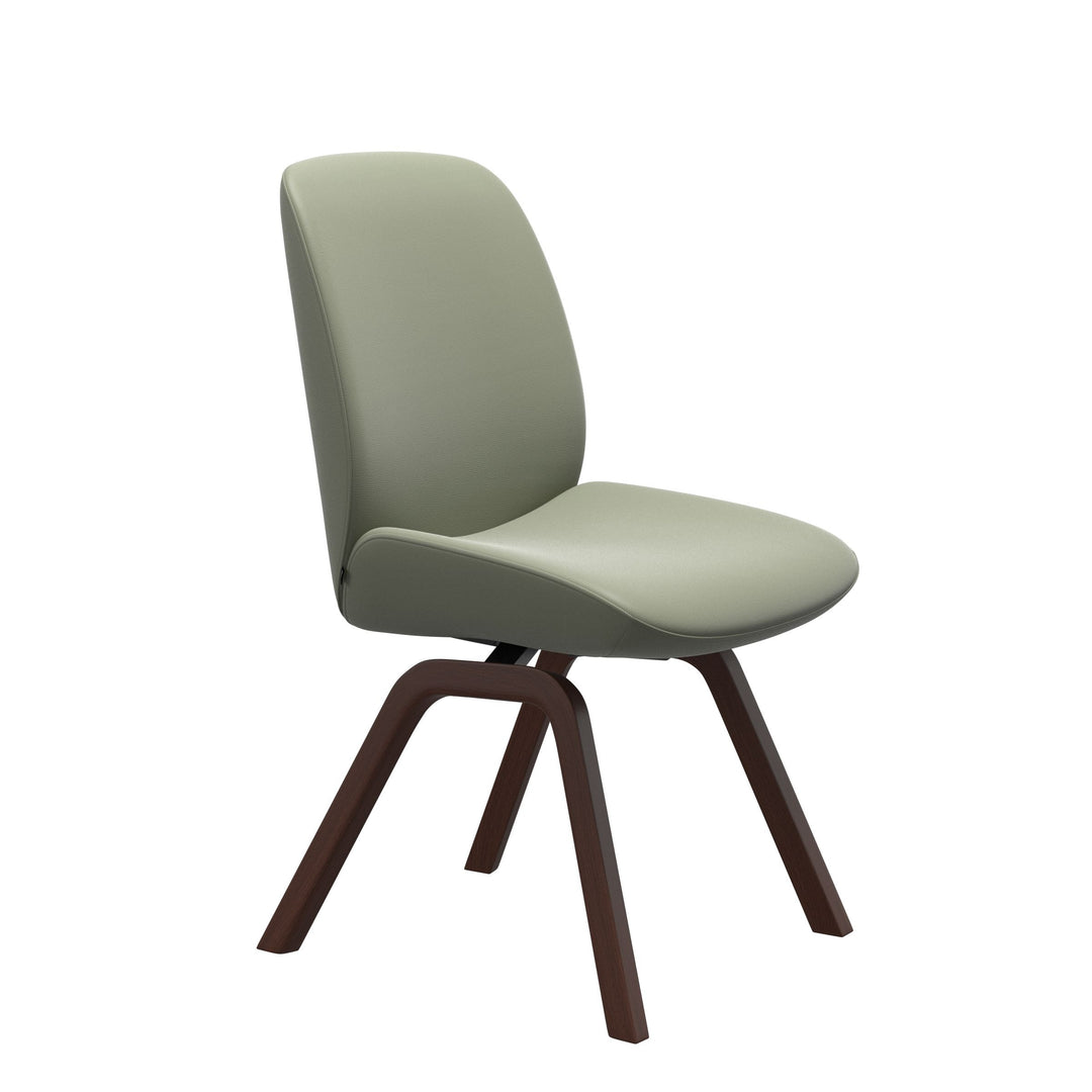 Stressless Bay V2 Dining Side Chair Dining Room Ekornes Paloma Shadow Green Walnut