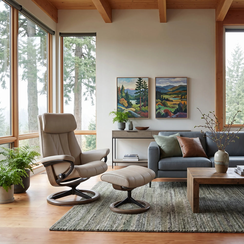 Stressless Paul Signature Chair & Ottoman Living Room Ekornes