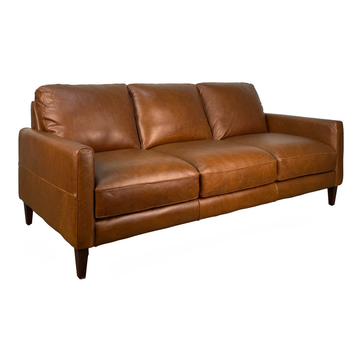 Tapps Leather Sofa Living Room Softline Leon Tobacco