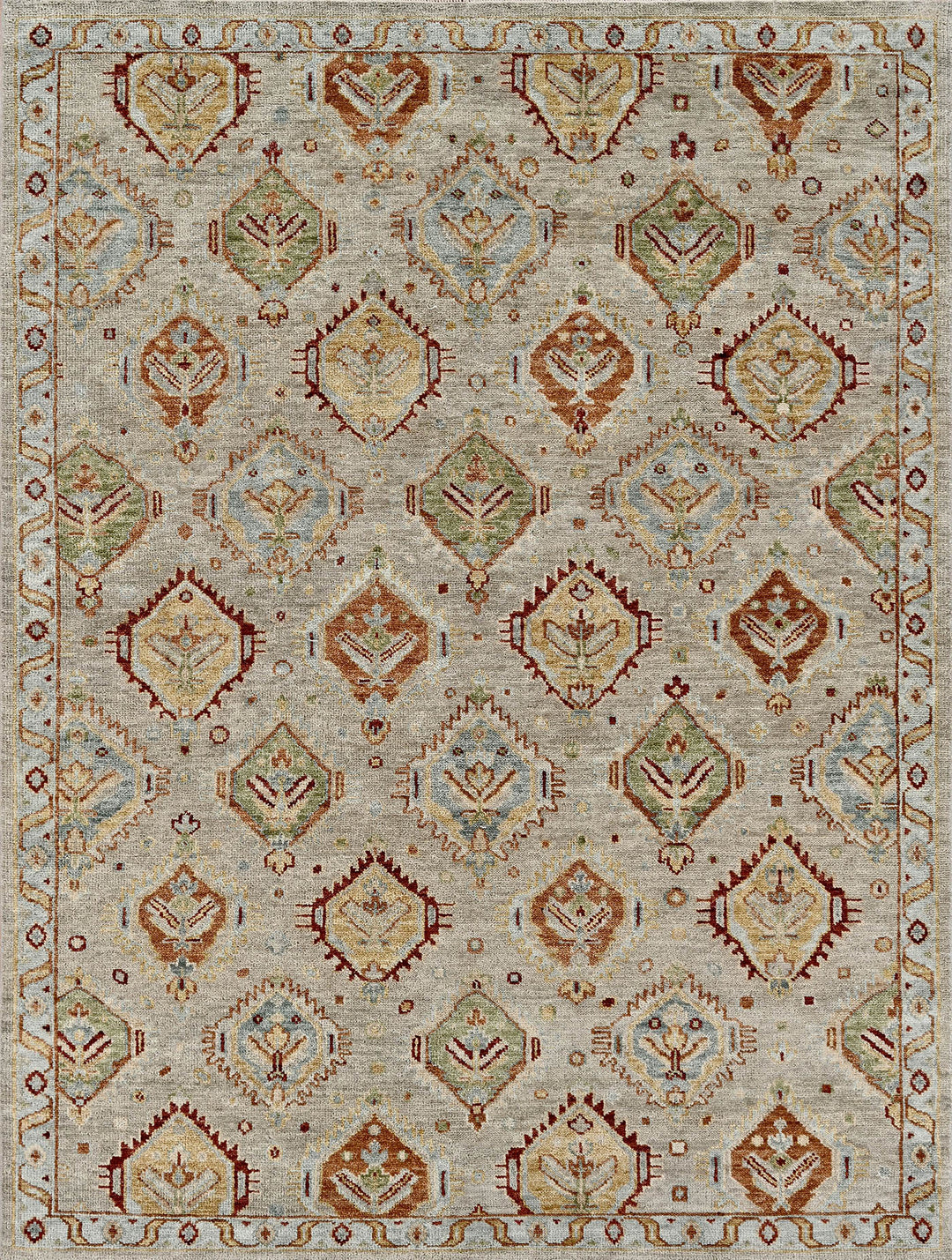 Traditional Beige/Tan Wool Area Rug: Mafi Signature Canyons TB-5001 (Hand-Knotted Area Rug)