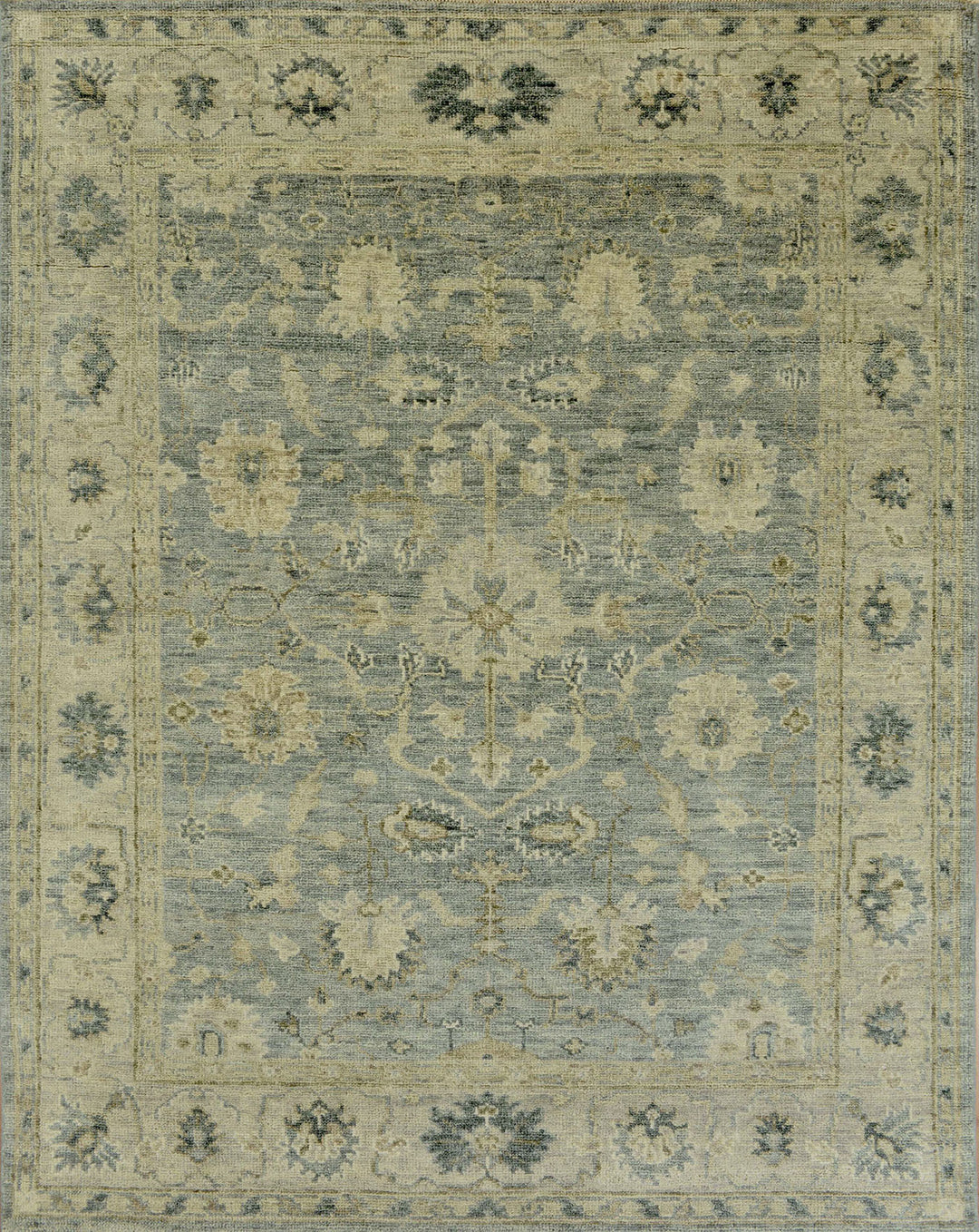 Traditional Grey/Silver Wool Area Rug: Mafi Signature Canyons TB-5045 (Hand-Knotted Area Rug)