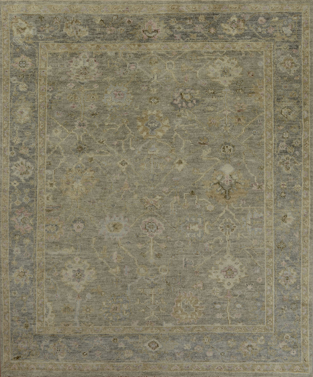Traditional Green Wool Area Rug: Mafi Signature Canyons TB-5071 (Hand-Knotted Area Rug)