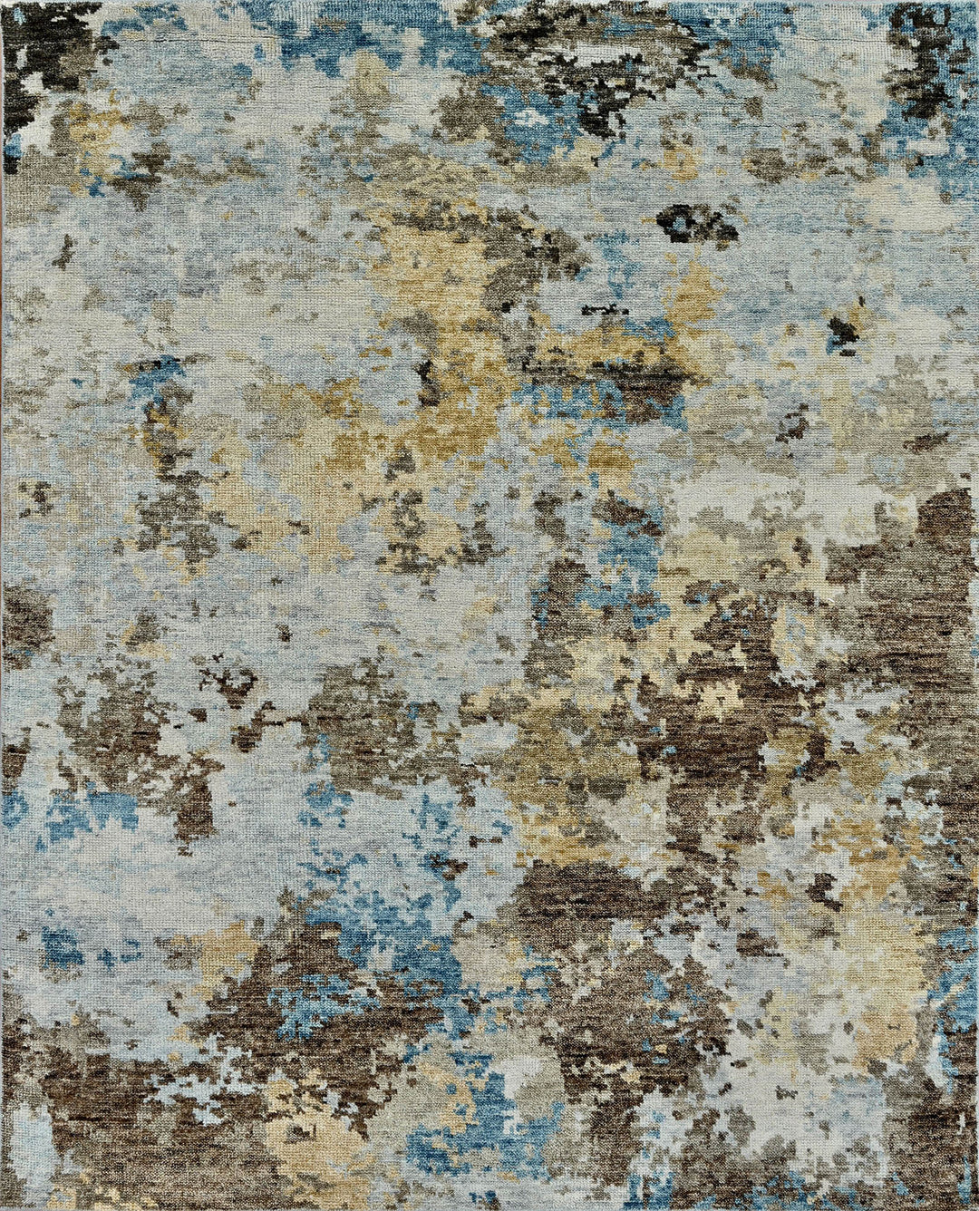 Modern/Transitional Blue/Navy Wool Area Rug: Mafi Signature Canyons TB-5125 (Hand-Knotted Area Rug)
