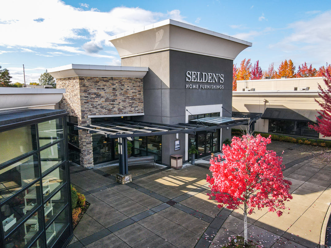 Exterior of the Seldens furniture showroom in Tacoma, Washington.