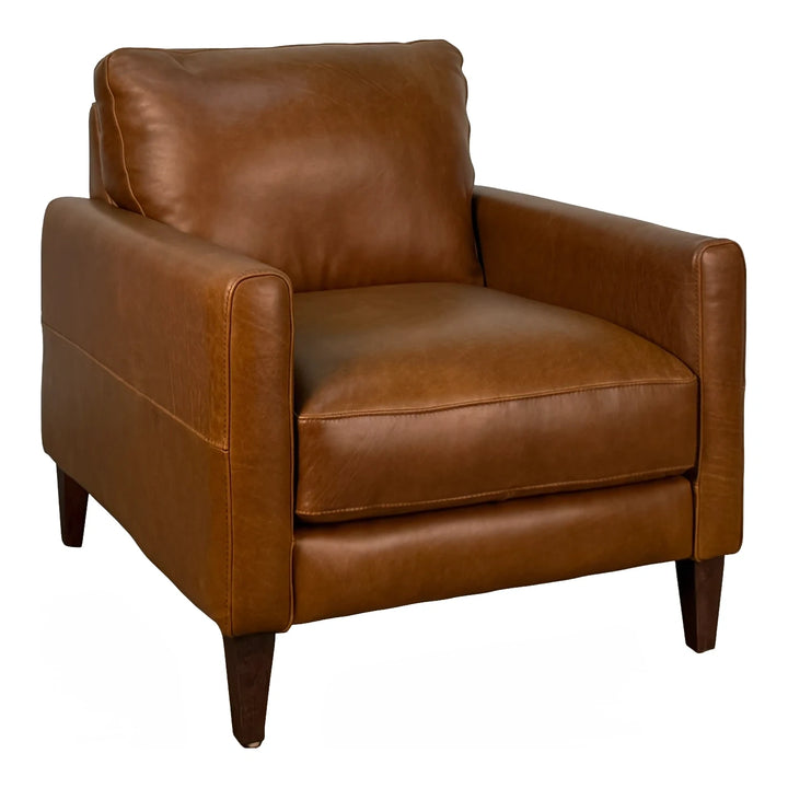 Tapps Leather Arm Chair Living Room Softline Leon Tobacco