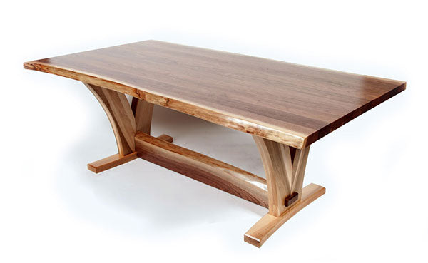 trestle wood dining table base