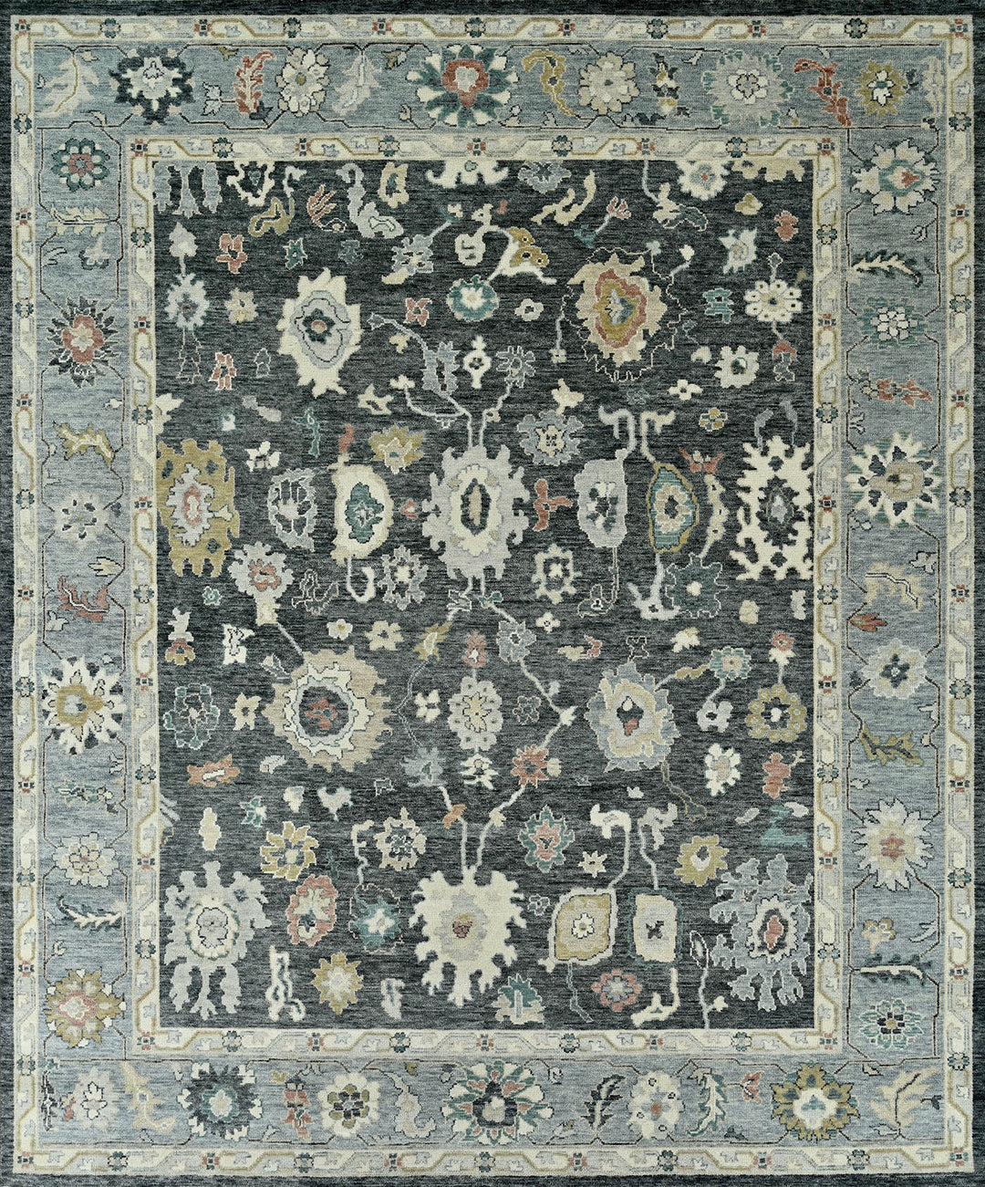 Mafi Signature | Izmir | UT-294: Charcoal/Aqua Area Rug Mafi Rugs
