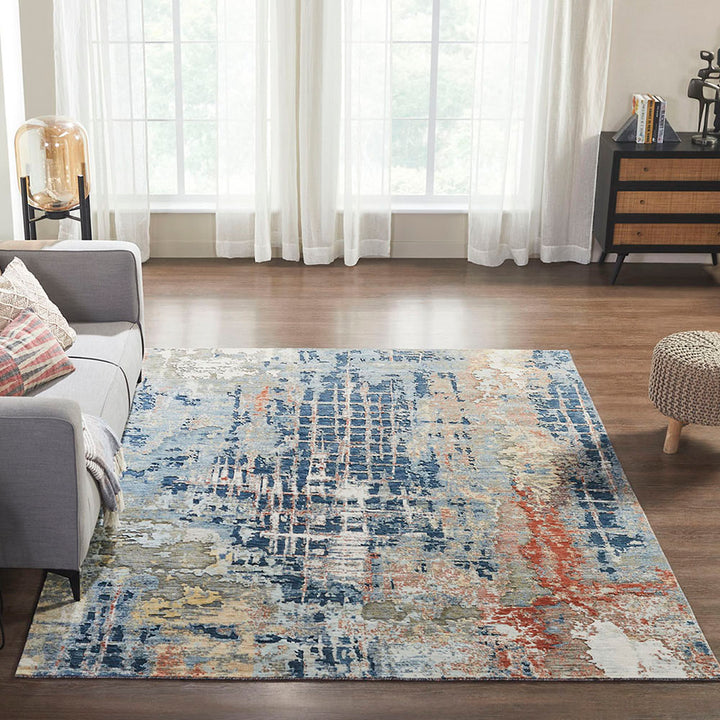 Regal | Vancouver Nights | 1822193: Denim/Rust Area Rug Mafi Rugs   