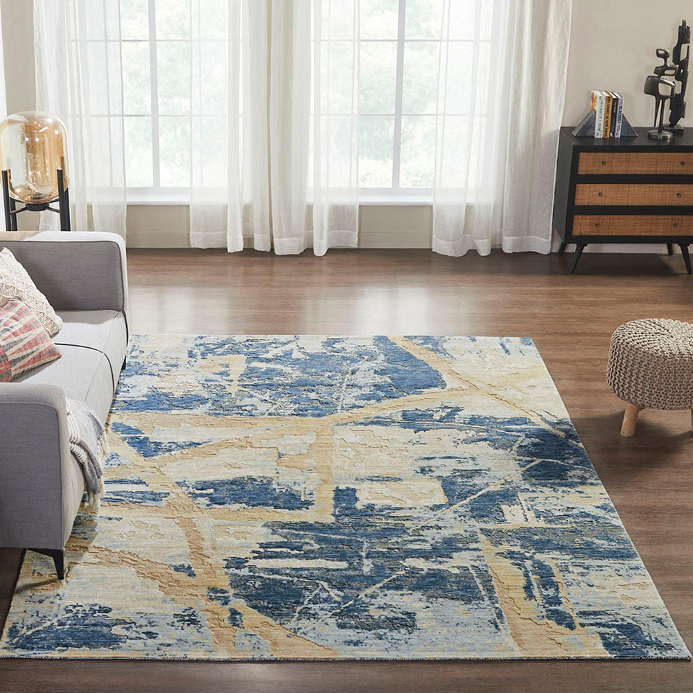 Regal | Vancouver Nights | 1822493: Denim/Sand Area Rug Mafi Rugs   