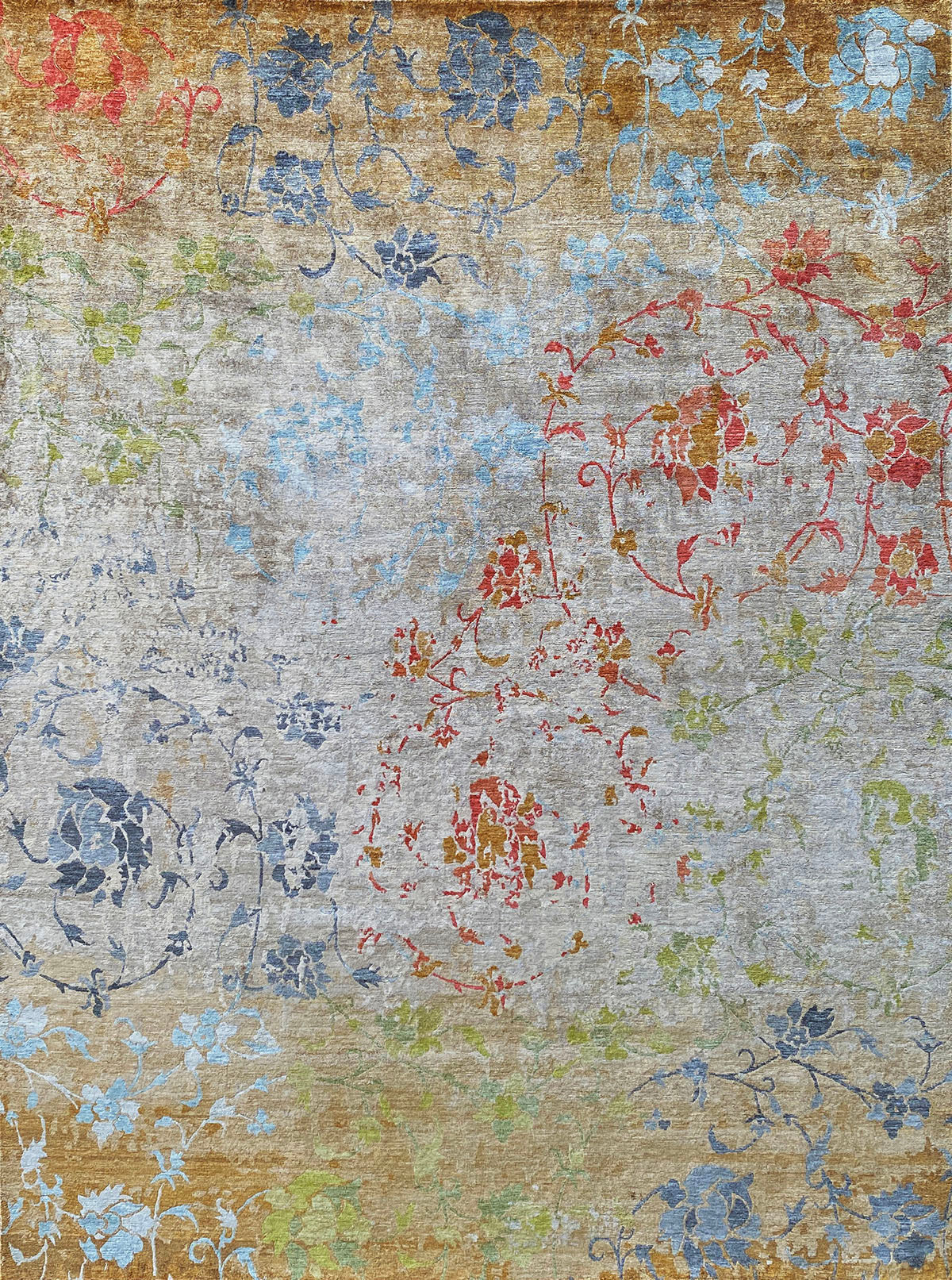 Contemporary Yellow/Gold Wool Area Rug: Modern Masters Art Nouveau ...