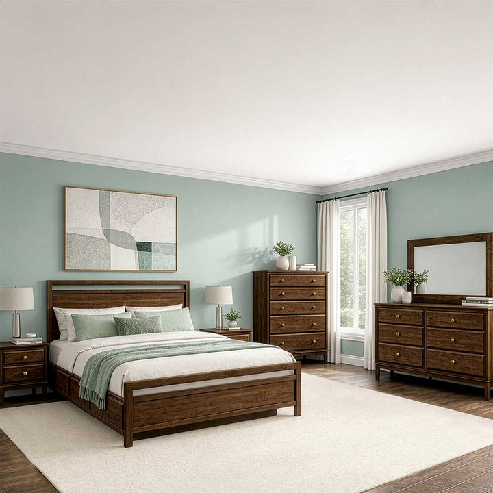 Virginia 2-Drawer Nightstand Bedroom Whittier Wood