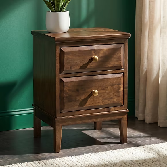 Virginia Small 2-Drawer Nightstand Bedroom Whittier Wood