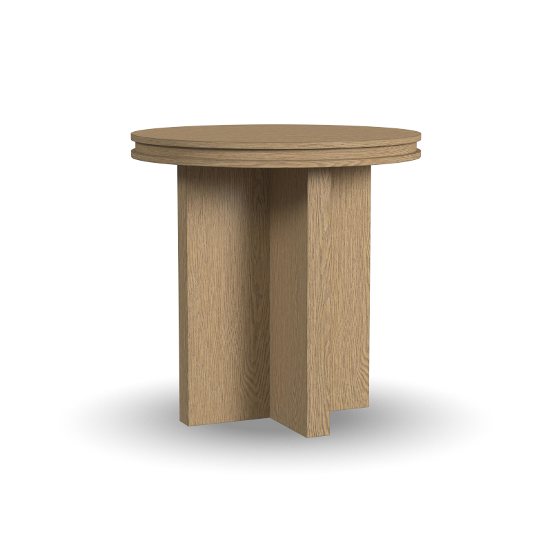 Waterfall Round End Table Living Room Flexsteel