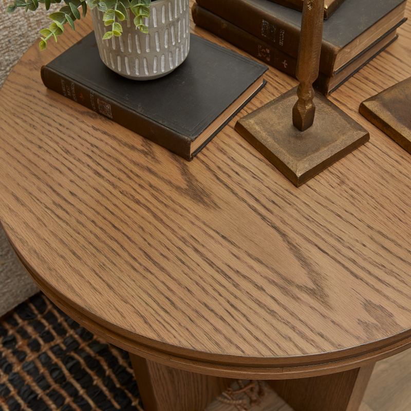 Waterfall Round End Table Living Room Flexsteel