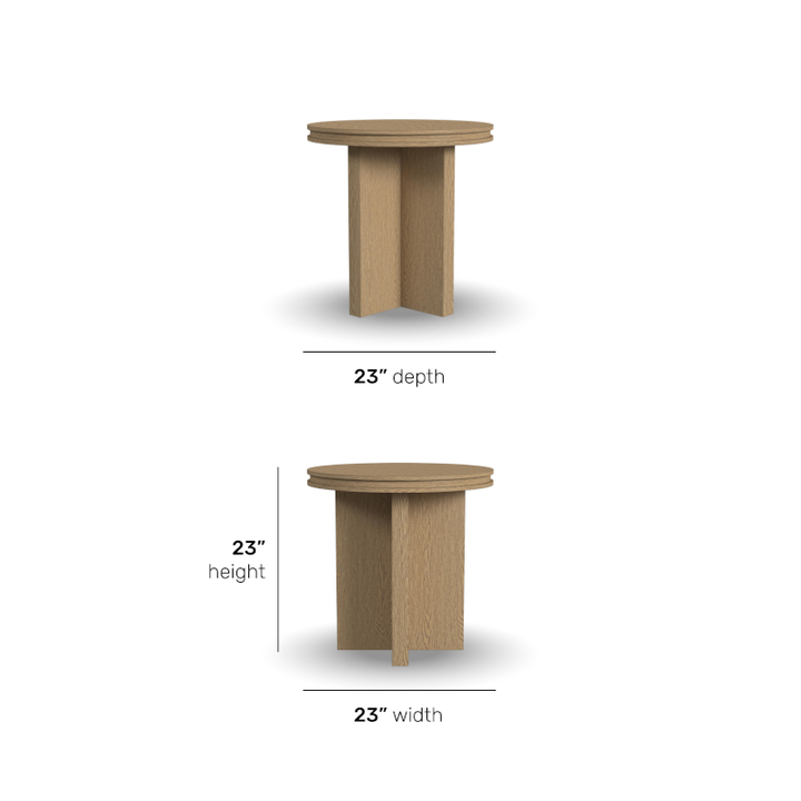 Waterfall Round End Table Living Room Flexsteel