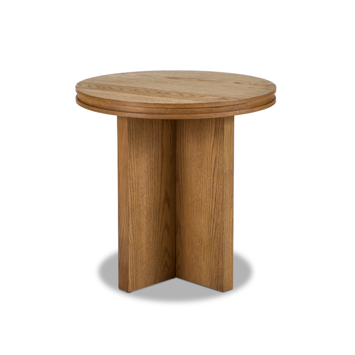 Waterfall Round End Table Living Room Flexsteel