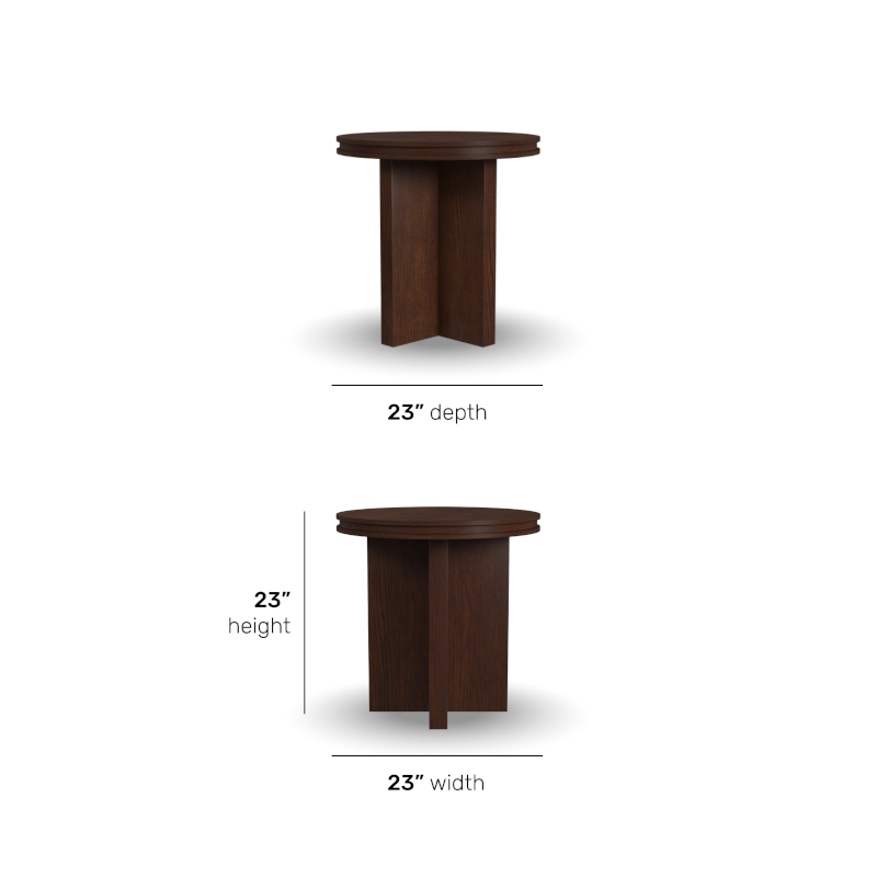 Waterfall Round End Table Living Room Flexsteel