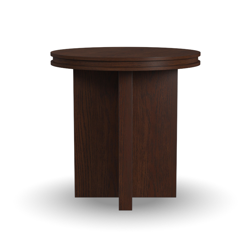 Waterfall Round End Table Living Room Flexsteel