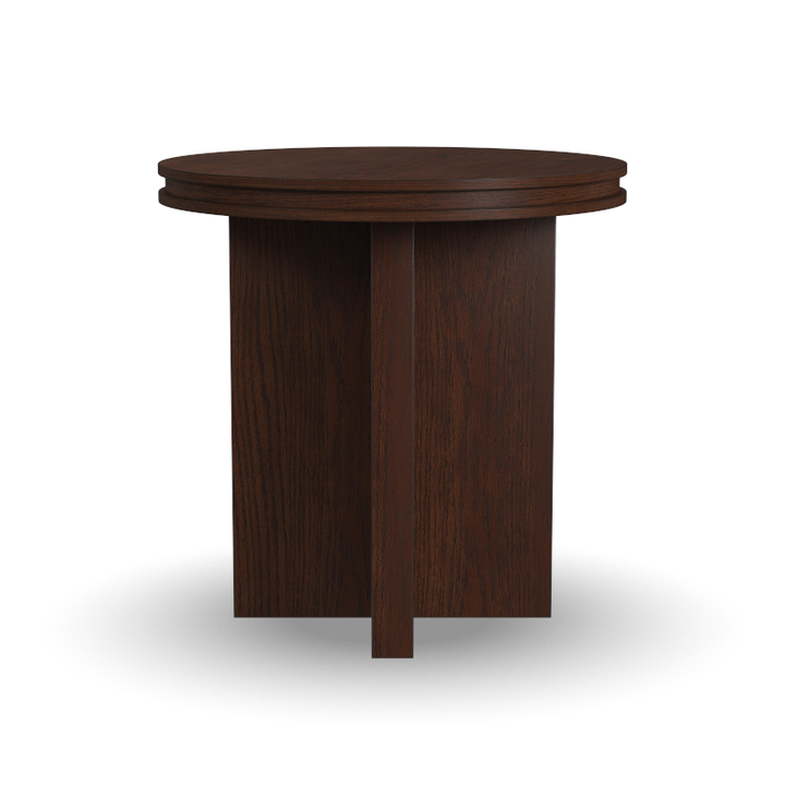 Waterfall Round End Table Living Room Flexsteel