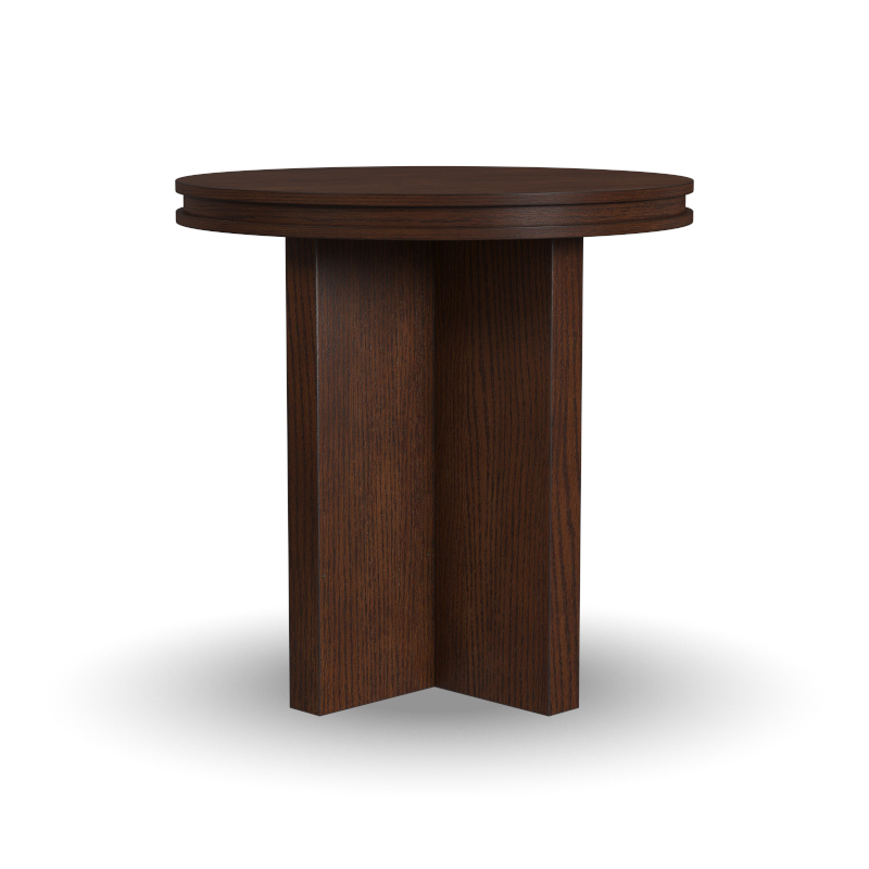 Waterfall Round End Table Living Room Flexsteel
